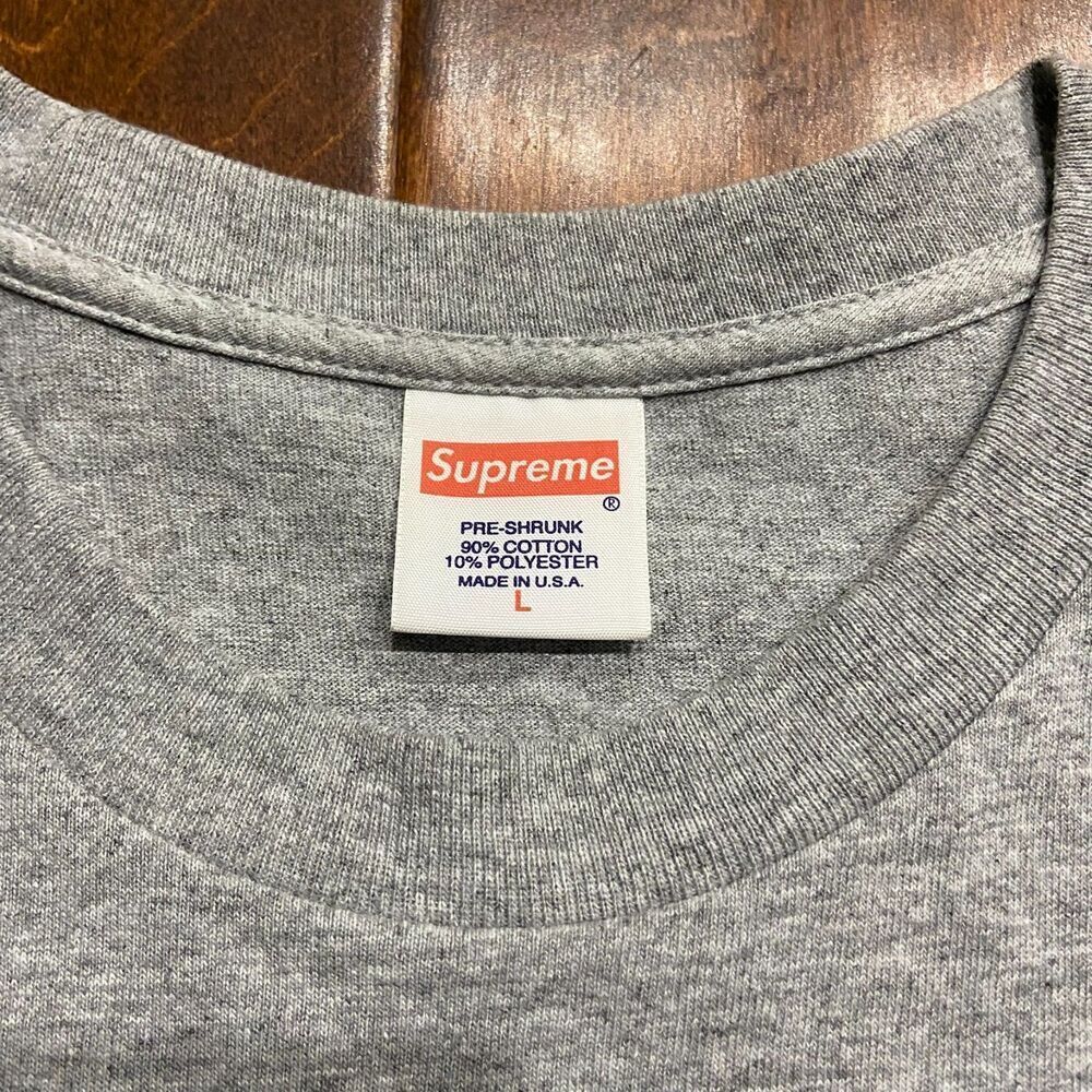 Supreme x Araki Rose Cotton Blend Short Sleeve Collab T-Shirt Grey Mens Large - Picture 7 of 10